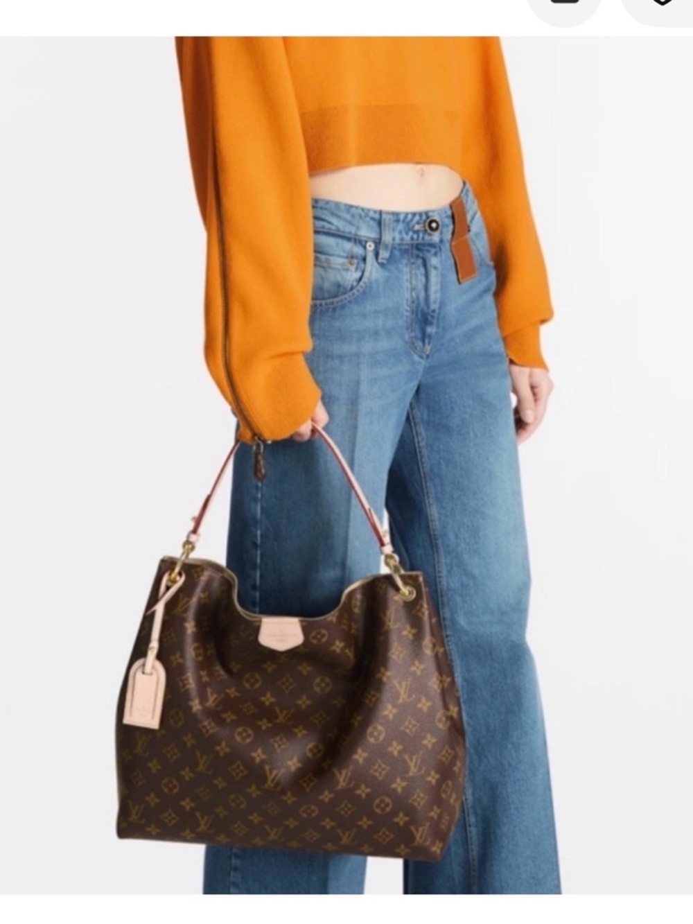 Louis Vuitton Graceful MM Monogram Canvas Shoulder Bag - Brown